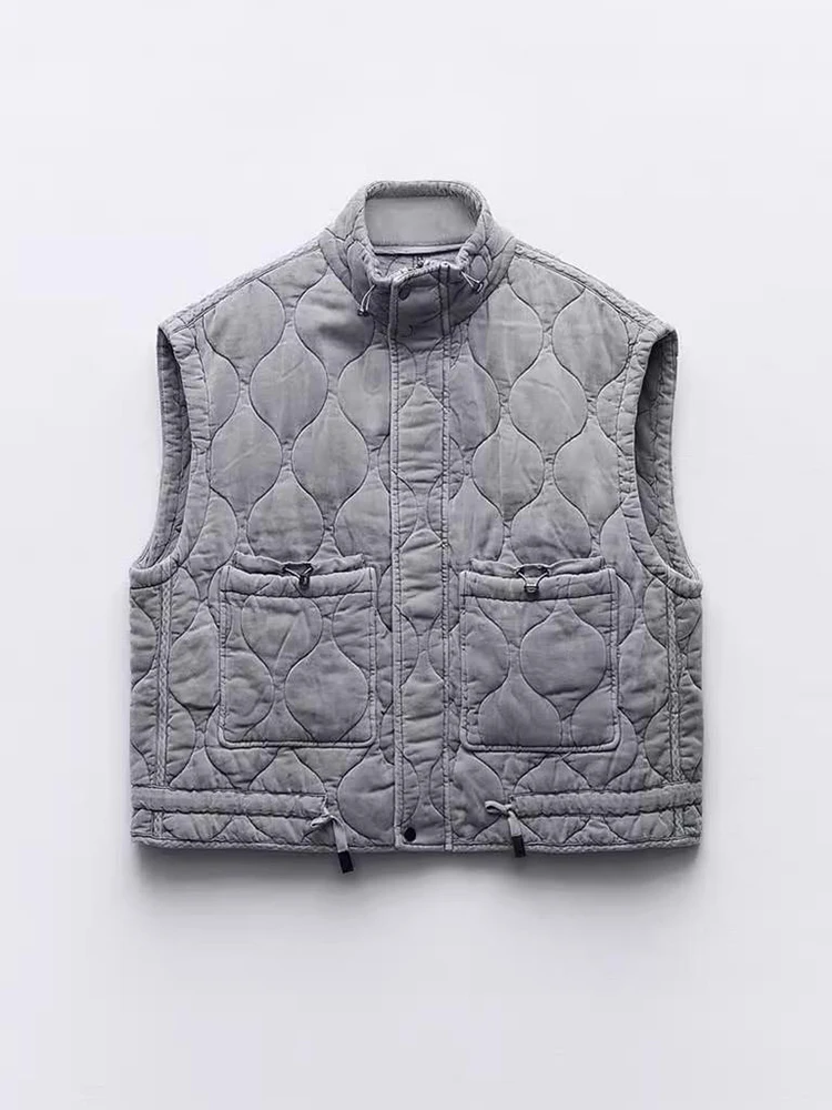 ジャケット・アウター ATON stand collar wool padded vest Wool Flannel Zip Vest - Eton