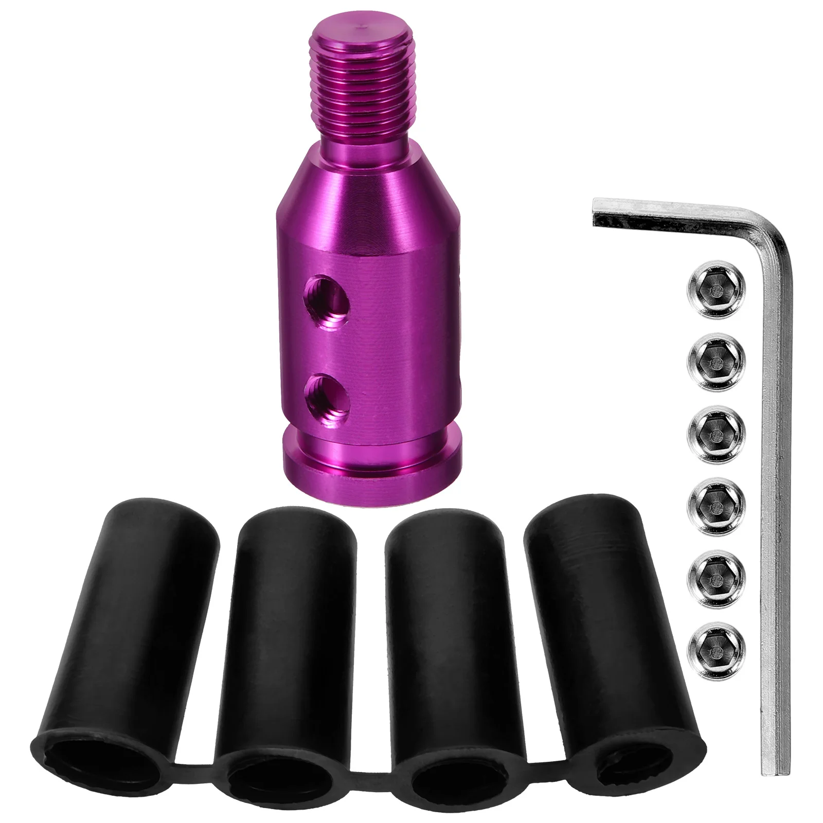 

Car Shift Knob Shifter Extension Adapter for Manual Gear Thread Stick Connector Aluminum Alloy Retainer