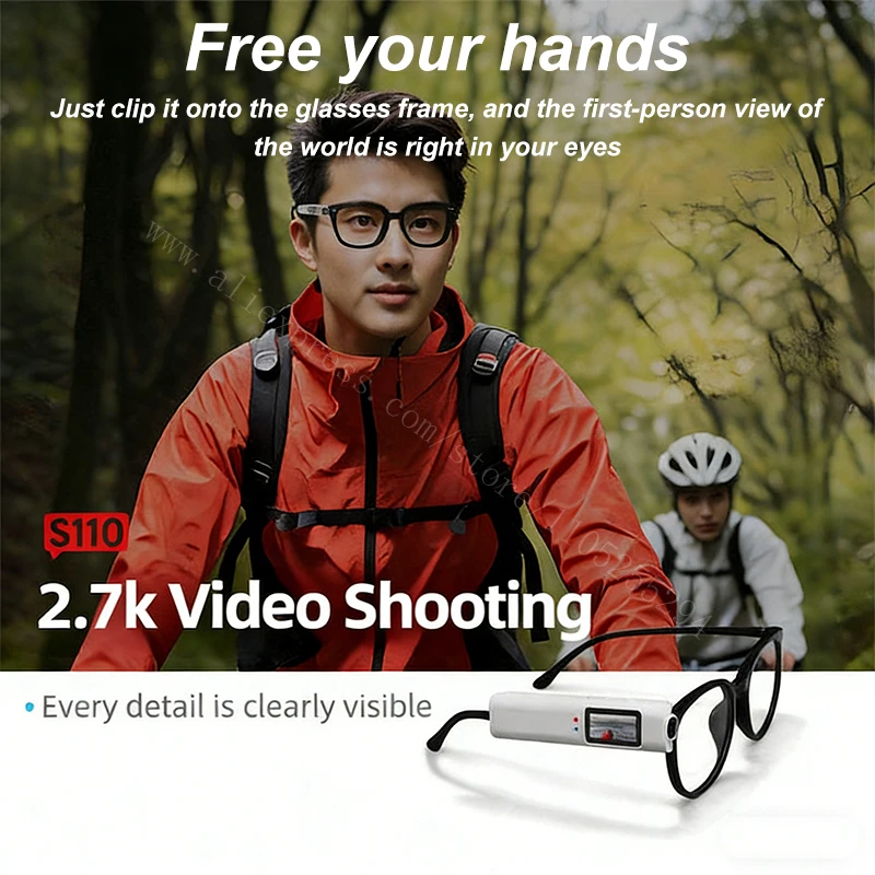Mini Caméra Action 2.7K Ultra HD 21g avec Commande Vocale