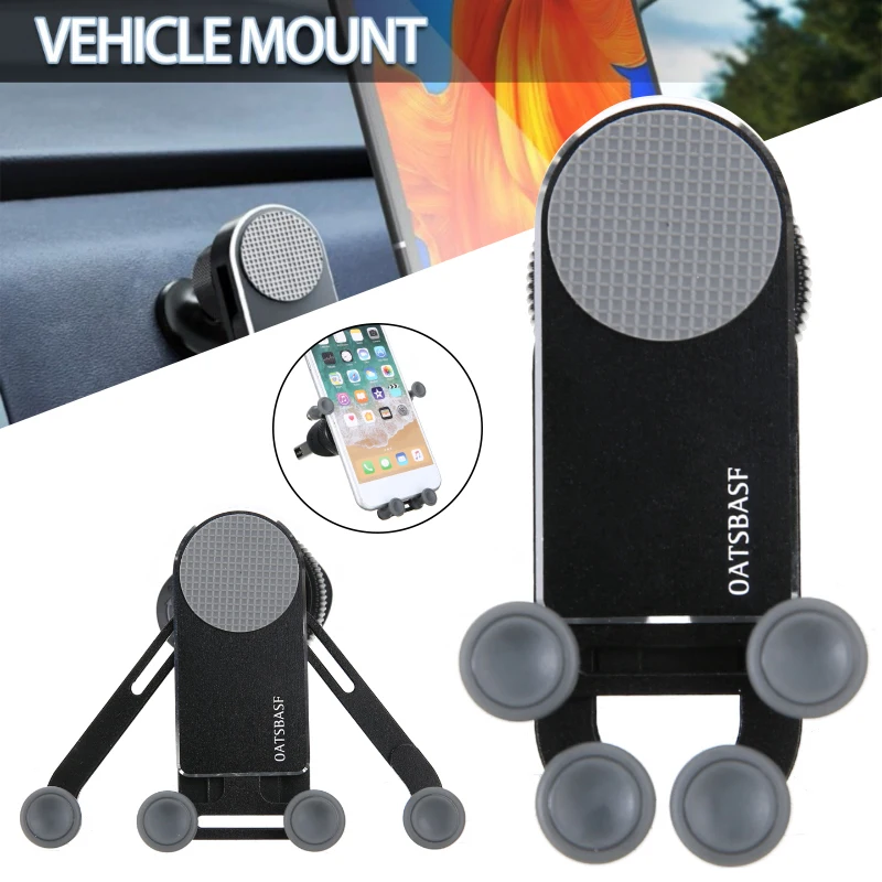

Car Air Vent Phone Holder Gravity Auto Cell Phone Mount Vent Clip Hands Free 100% Brand New With High Quality Black/Silver Color