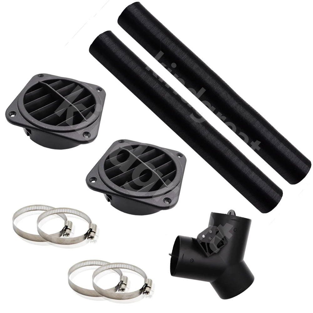 

60mm For Parking Diesel Heater Replacement Car Heater Air Outlet +Parking Heater Air Vent + Ducting Y/T Branch + Hose Clip