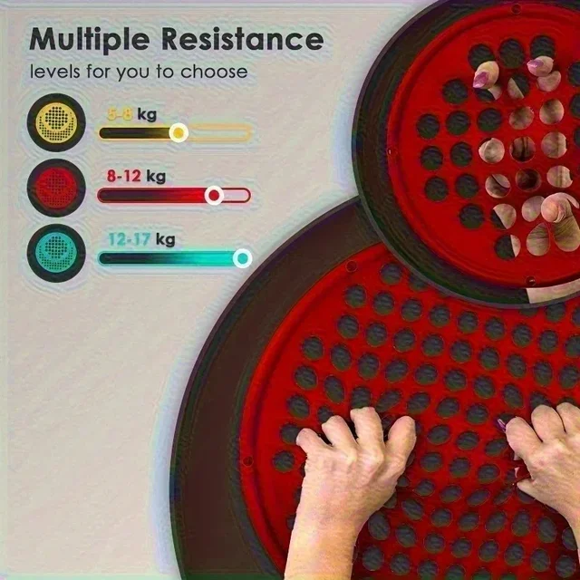 Portable Hand Exerciser Silicone Elastic Resistance Net 35.5cm Three Colors Available - Home Training Equipmen, Without Battery 2