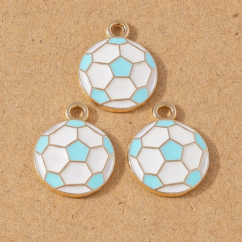 10 Stück Niedliche Emaille-Sportanhänger Tischtennis-Charms für Schmuckherstellung Halskette Armband DIY Ohrringe Zubehör – Detail 3
