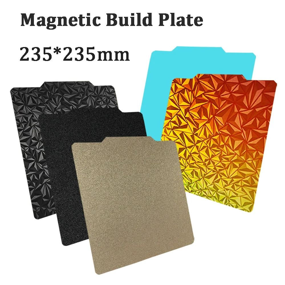 Enhanced Magnetic Build Plate with PEI Texture Sheet for 3D Printers - 235x235mm