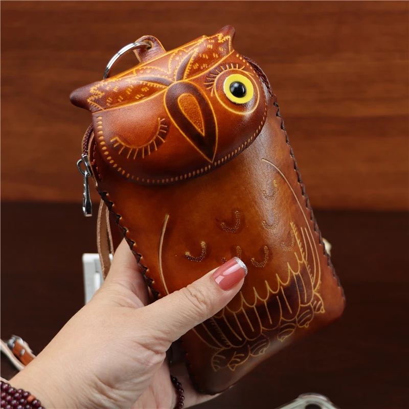 cowhide-owl-cell-phone-bag-shoulder-crossbody-bag-cute-hand-carry-makeup-bag-owl-coin-purse