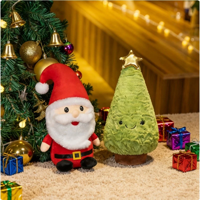 2PCS/Set Christmas Tree Doll Ornaments, Plush Activity Gifts, Christmas Gifts, Christmas Tree Pillows, Santa Claus Pillows