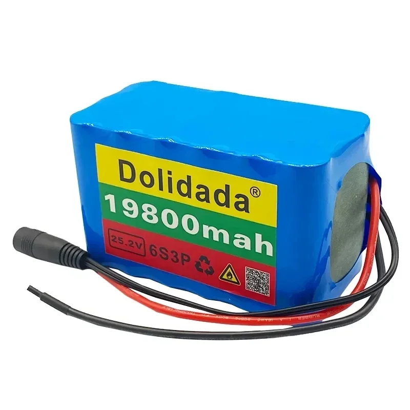 

New 6s3p 24V 18650 lithium-ion battery 25.2 V 19800 MAH electric bicycle, free shipping for lithium-ion battery with charger