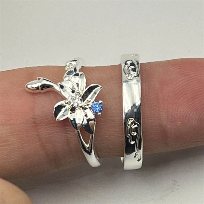 2 Pack Anime Couple Rings Set Unisex Rings Grandmaster Demonic Cultivation Stylish Accessories for Cosplay Everyday Wear