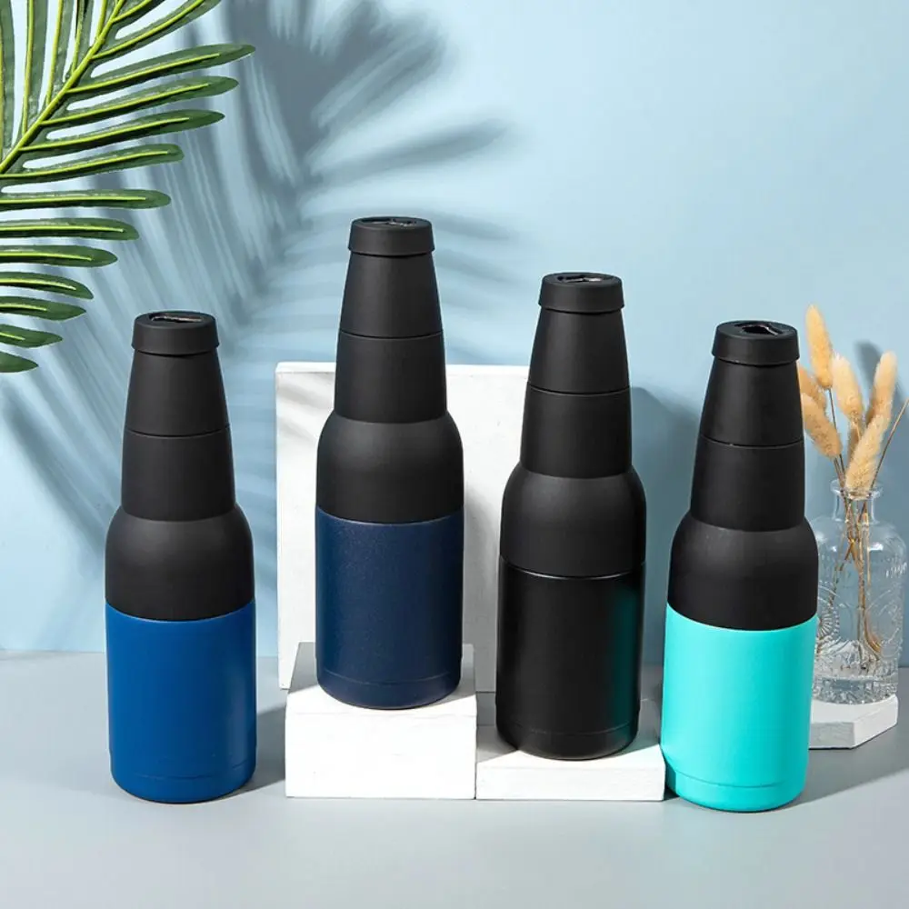 3 in 1 Stainless Steel Beer Bottle Cooler Double Wall Vacuum Beer Bottle Insulators Holder 12oz Insulated