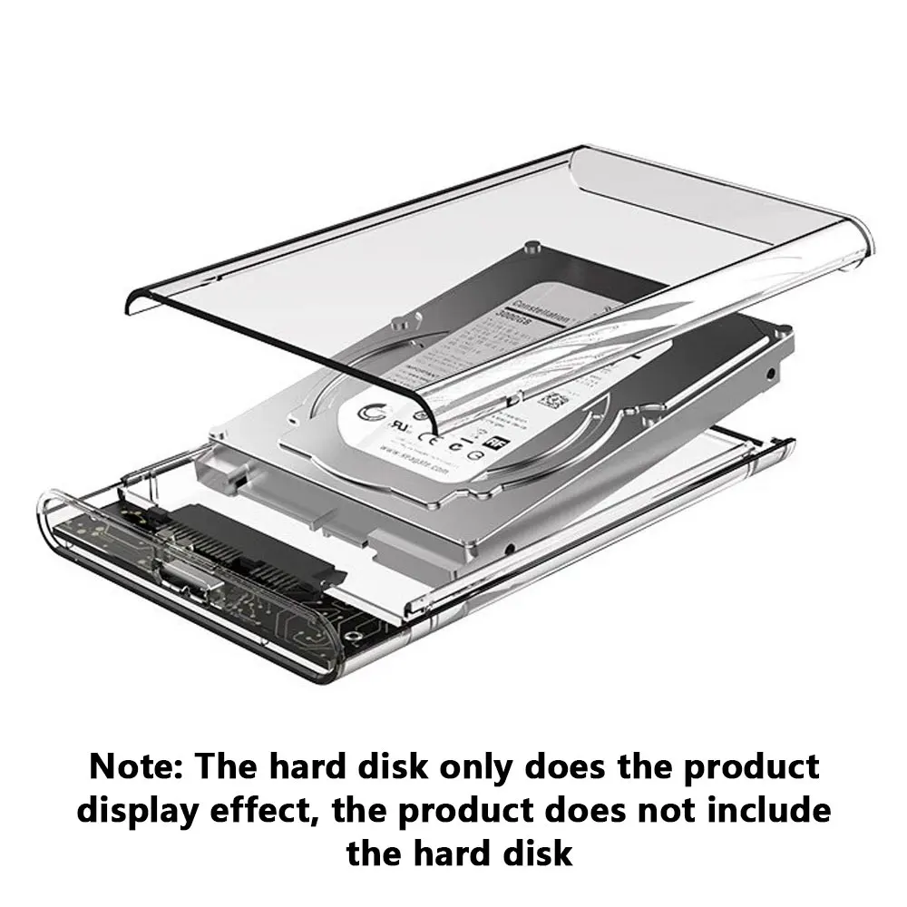Transparent HDD Case SATA to USB 3.0 Hard Drive Enclosure Case External 2.5'' HDD Enclosure for SSD Disk Box Support UASP external hard drive case,ssd enclosure,hard drive enclosure,hard disk case,external hard drive box,hdd case enclosure
