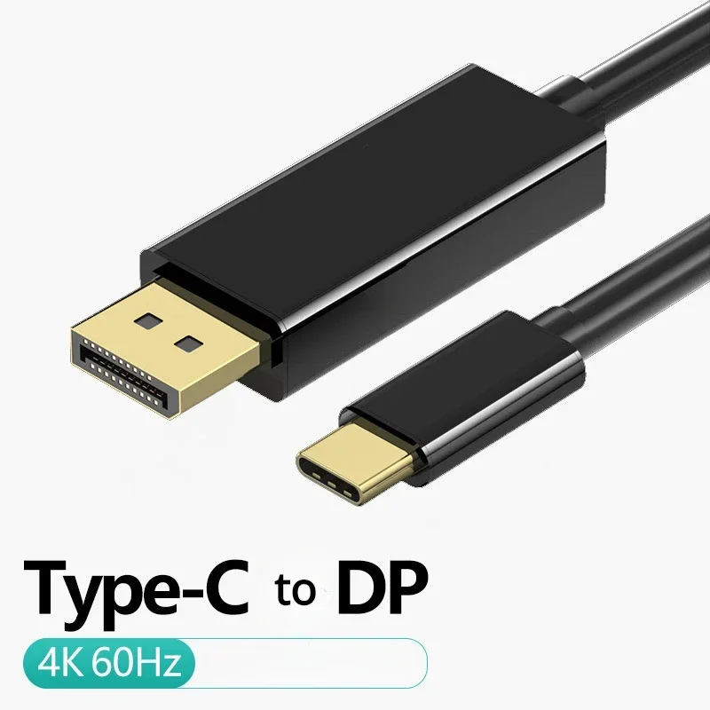 USB-C-디스플레이 포트 케이블 어댑터, USB 3.1 C타입-DP 4K @ 60Hz 케이블, 1.8m, 6Ft