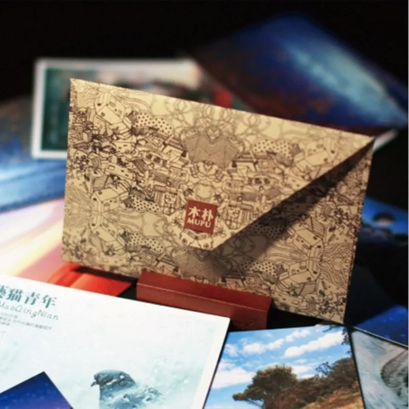 10 Pcs/lot Vintage Retro Kraft Paper Envelope for Business Card Style High Quality