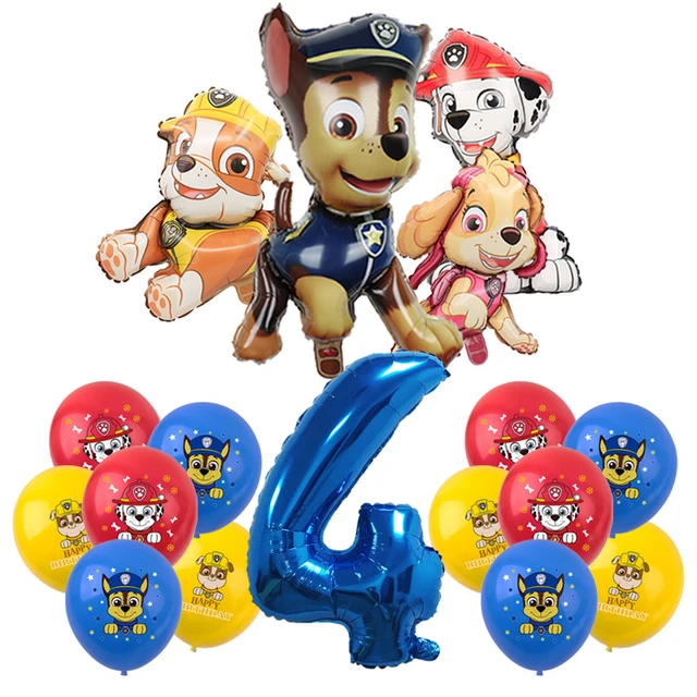 Décoration de fête d'anniversaire pat'patrouille pour enfants, jouet ballon  en Latex en aluminium, vaisselle jetable, fournitures pour événements,  bannière Backdro - AliExpress