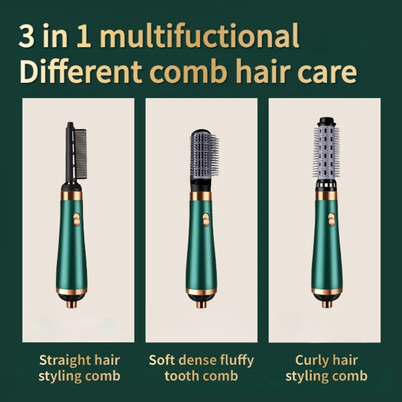 Description Picture 4 of itemHair Dryer Brush 3 in 1 Multifunctional Hair Blower Comb Negative Ion Hair Fluffy Hot Air Brush Comb Straight Curling Iron Tools