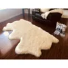 Faux Sheepskin Hypoallergenic Free Shape Shag Rug, Luxury Shaggy Silky Plush Carpet for Bedrooms Living Room Kids Rooms Sofa 1