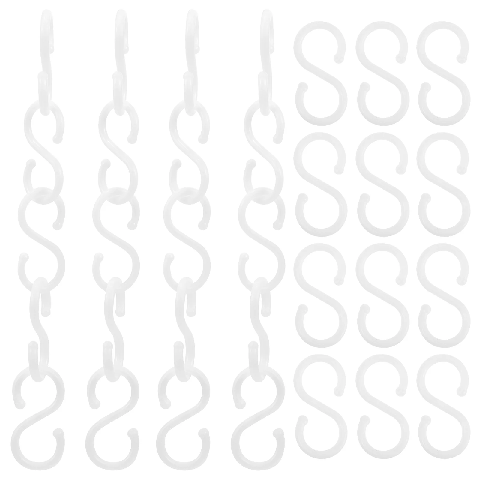 

S Hooks Hanging Mini Plastic White S Shaped Utensils Clothes Towel Spoon Hangers Racks Hooks for Kitchen Bathroom
