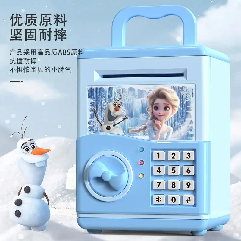 

Disney Frozen Elsa Anna StellaLou Piggy Bank Childrens Song Music Coins Banknotes Combined Code Box Toy Cartoon Cute Girl‘s Gift