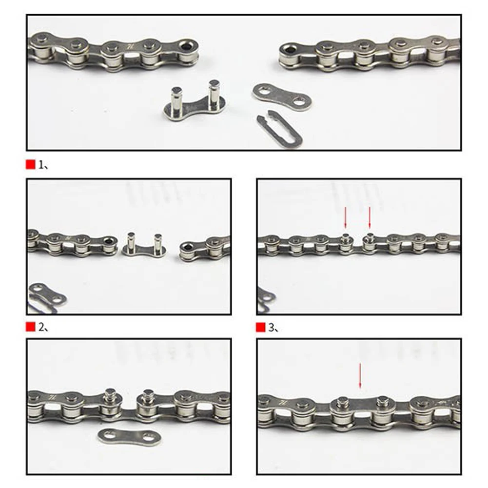 

Цепь велосипедная Master Links, универсальная Серебристая односкоростная сталь, 24 разъема, аксессуары для велосипедов