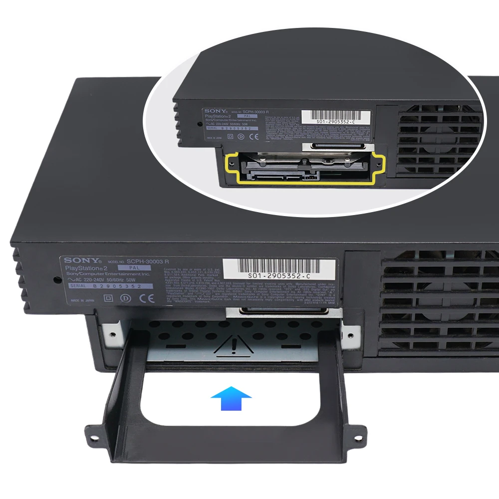 3.5'' Hard Drive Bracket For Ps2 Sata Network Adapter 3d Printed Stand