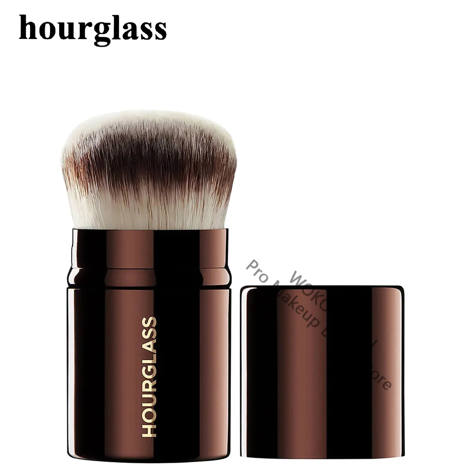 

Hourglass Retractable Kabuki Brush Travel Foundation Brush Kabuki Face Foundation Liquid Cream Powder Buffing Makeup Tool