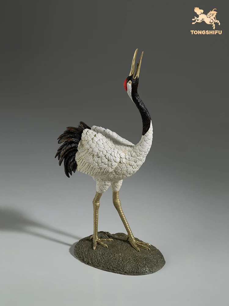 

Bronze ornament "Copper master hundred birds set" of red-crowned crane copper handicrafts home ornaments ornaments