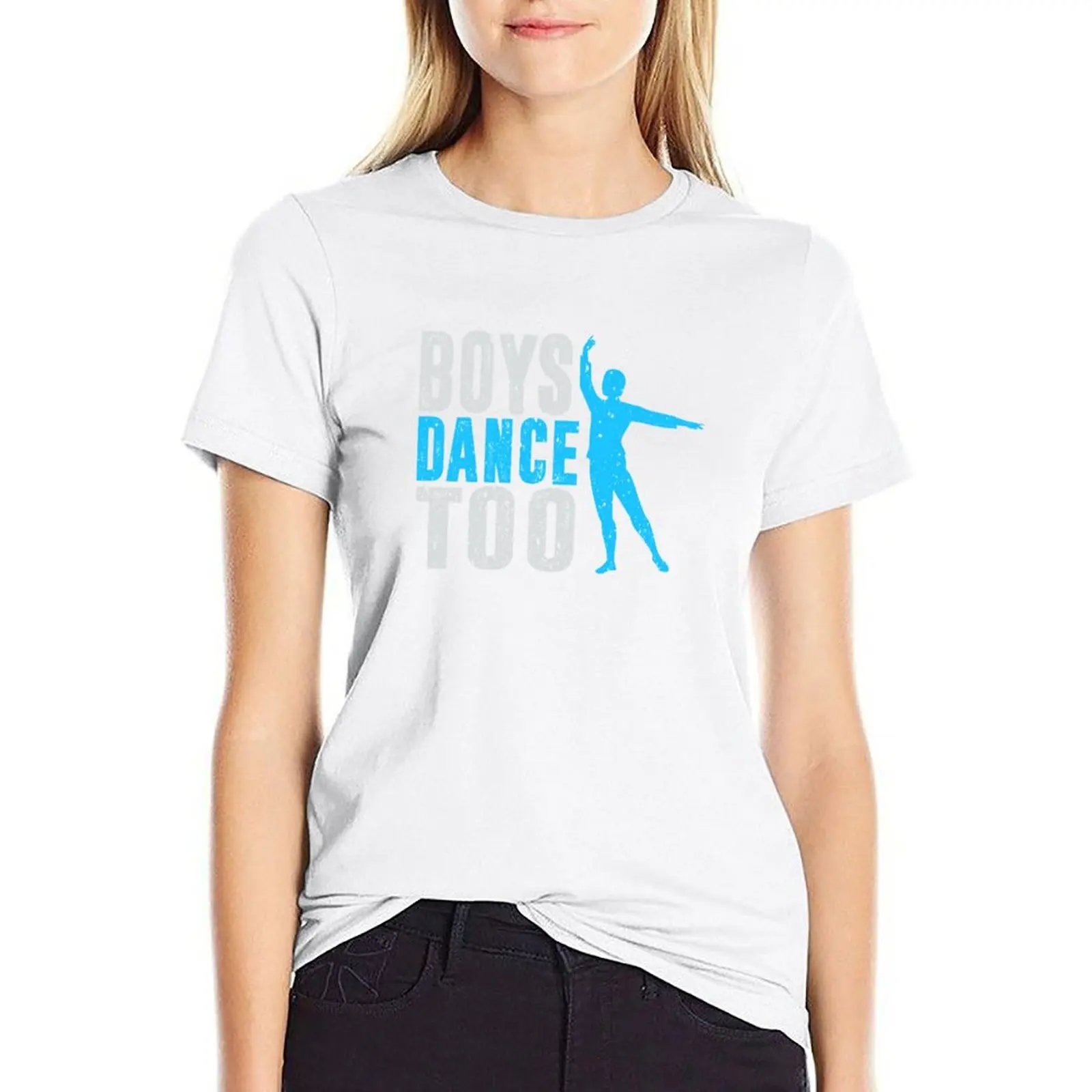 

Distressed Retro Vintage Male Ballet Dancer T-shirt summer clothes vintage clothes aesthetic clothes Women's cotton t-shirt