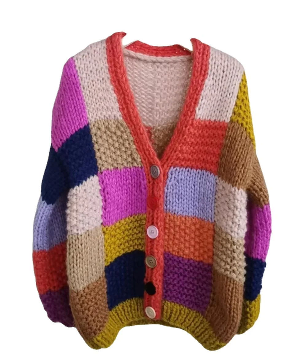 Knitted Sweater Rainbow Cardigan Harry Styles Harry Styles Rainbow