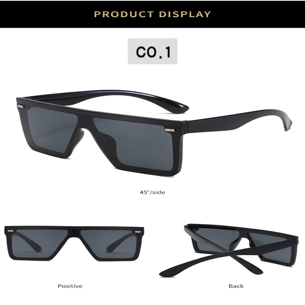Men Driving Sunglasses Oversized Frame Luxury Brand Disigner Sun Glasses One Piece Square Sunglasses Women Sports Eyepiece
