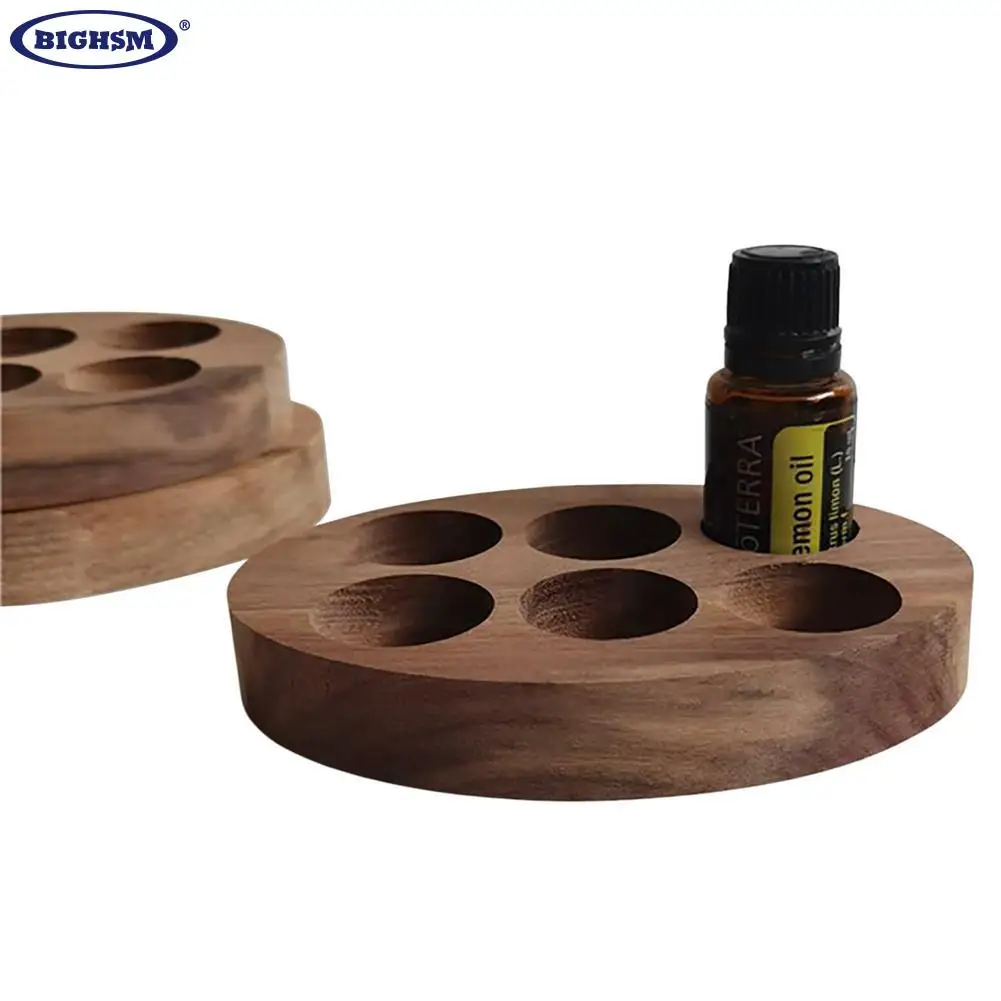 Wooden Essential Oil Storage Organizer Practical Oil Display Stand With 3/6/10 Slots For Essential Nail Polishes Mini Plants cosmetics storage box