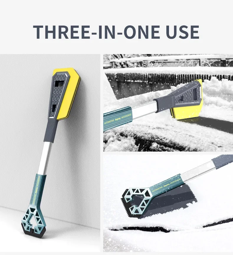 Car Snow Shovel 3in1 Ice Scraper Windshield Multifunctional Detachable Ice Breaker Winter Snow Brush Shovel Car Remover