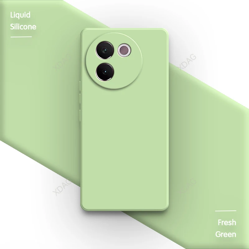 Liquid Silicone Shockproof Phone Case with Lens Protection - Fashionable Soft Back Cover