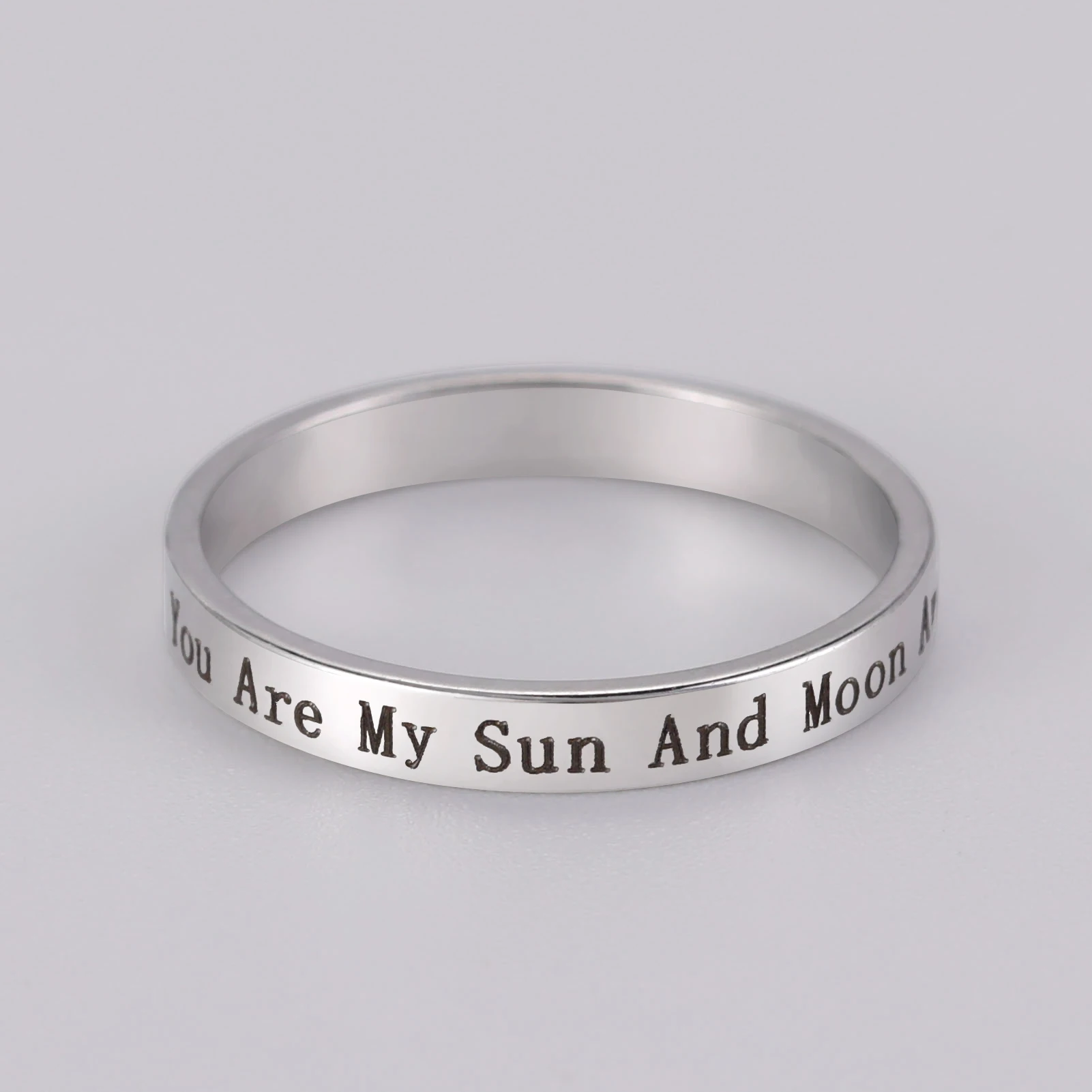 Fashion Stainless Steel Finger Rings For Women Men Engagement Gift