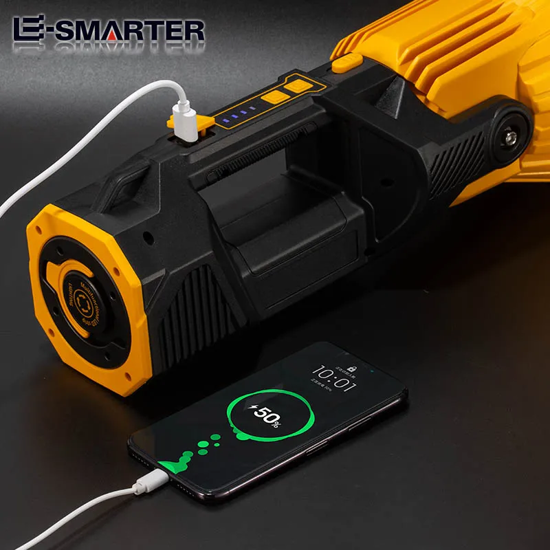 مصباح كشاف LED متعدد الوظائف وعالي الأداء، مزود بر...