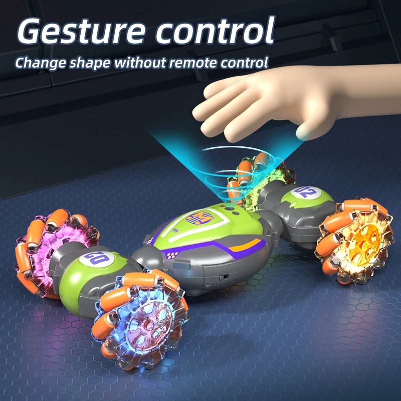 2.4G Gesture Sensing Deformation Remote Control Car 4WD Off Road Vehicle Hand Control Finger Twist Car children Car Toy Gift 3