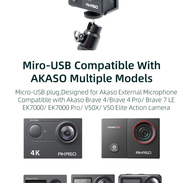 Ek7000 Akaso Brave Le Microphone Akaso 360 Bild U203a Akaso Brave