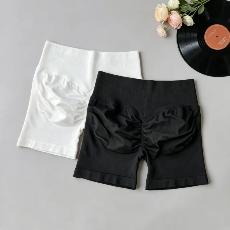 여성용 하이웨이스트 바이커 쇼츠, 힙업 효과, 심리스, 복부 보정, 속건, 요가, 필라테스, 헬스, 러닝, 피트니스, 스포츠 쇼츠