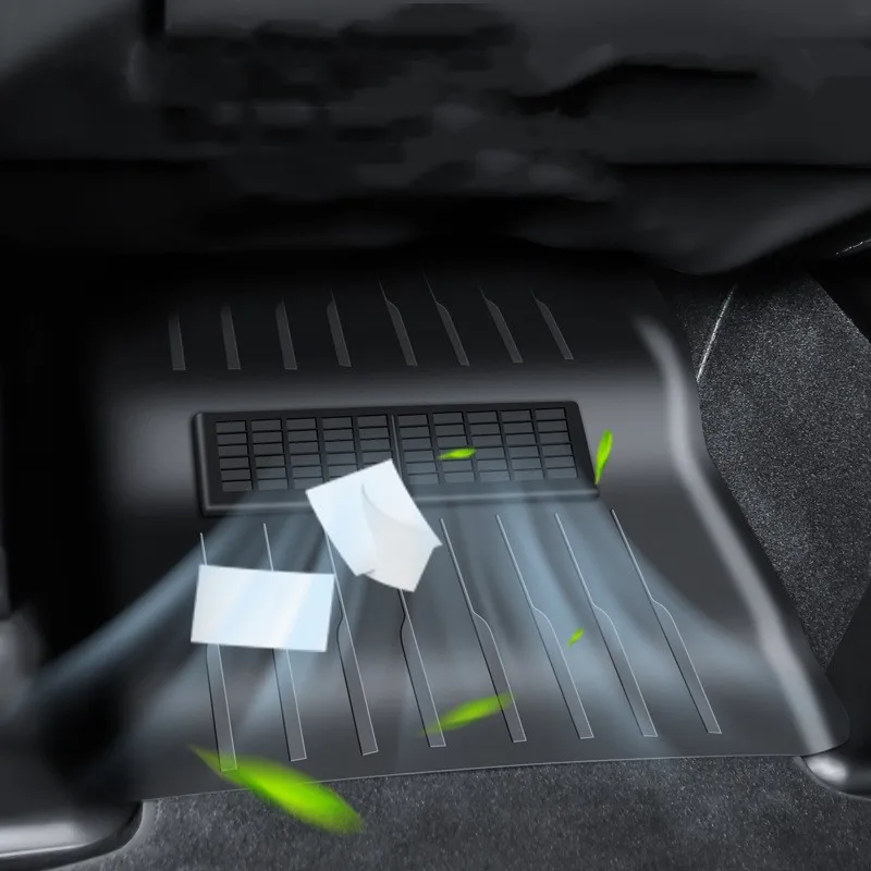 

For Tesla Model Y Under Seat Guards Integrated Protective Cover PP Dustproof Air Outlet Mask Accessories