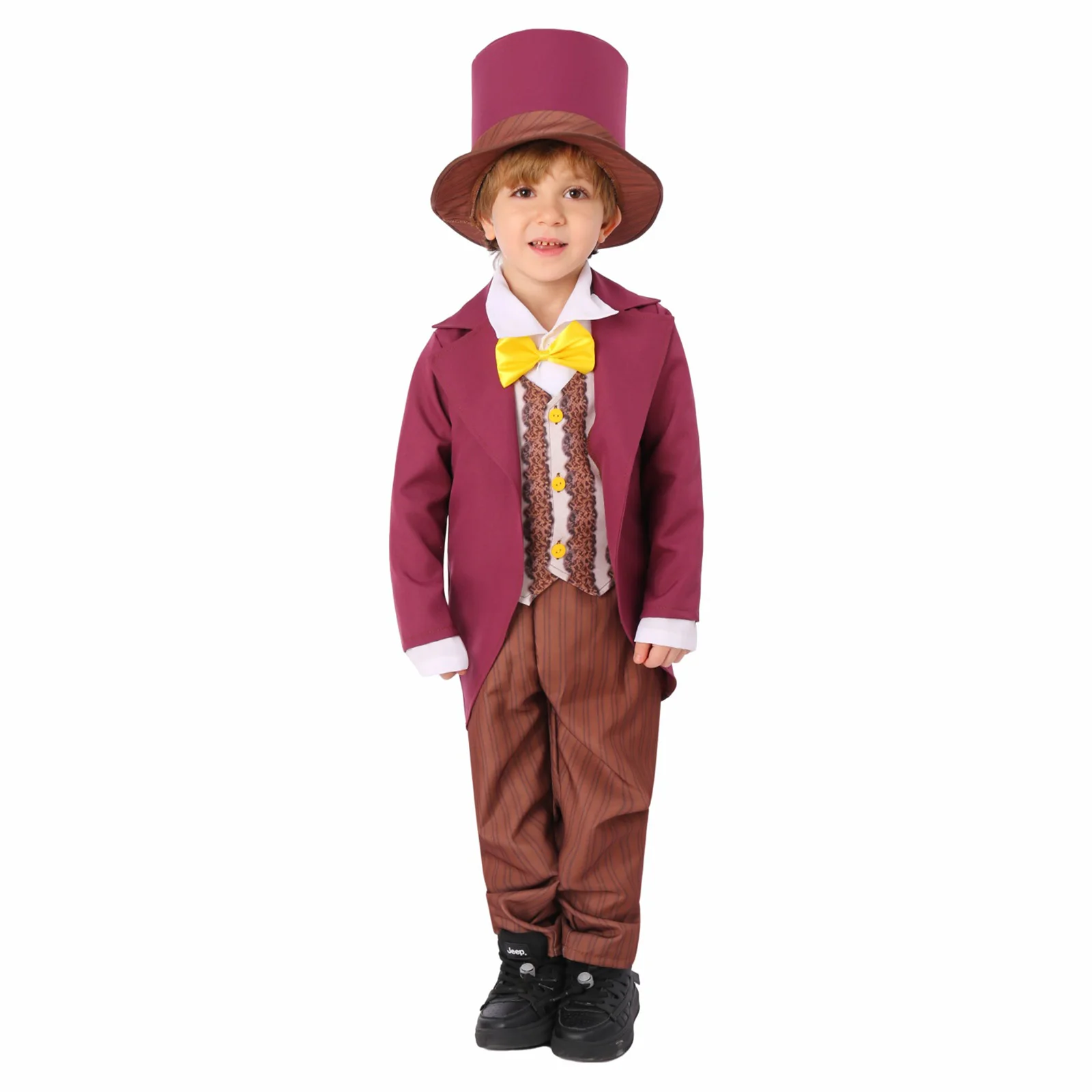 thumbnail image 1 of Disfraz de Willy Cosplay Charlie para niños, uniforme infantil, traje de juego de rol de Halloween para niños, 1 of 5