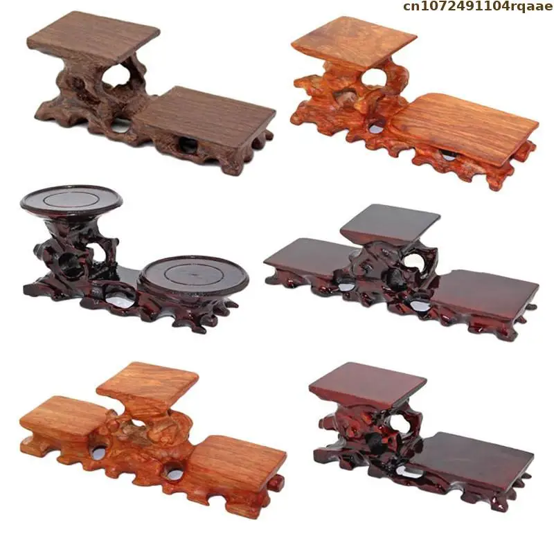 22 Kinds Natural Solid Wood Plant Shelf Flowerpot Holder Flower Pot Sorting Table Bonsai Display Rack Log Lathe Tea Set Pedestal