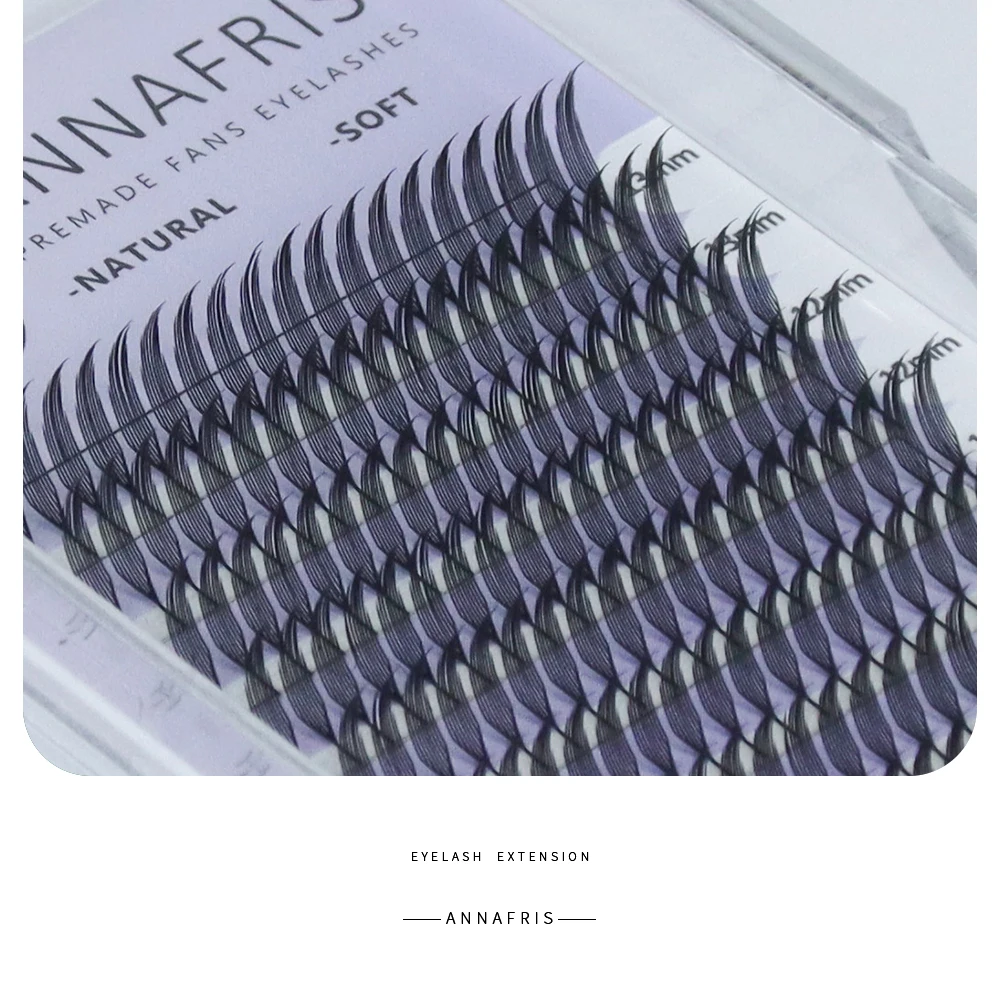 ANNAFRIS קומיקס ספיר הארכת ריסים מוכנים מראש טבעי קשמיר מנגה שקר ריס טבעי רך צורת נוצה פטריס
