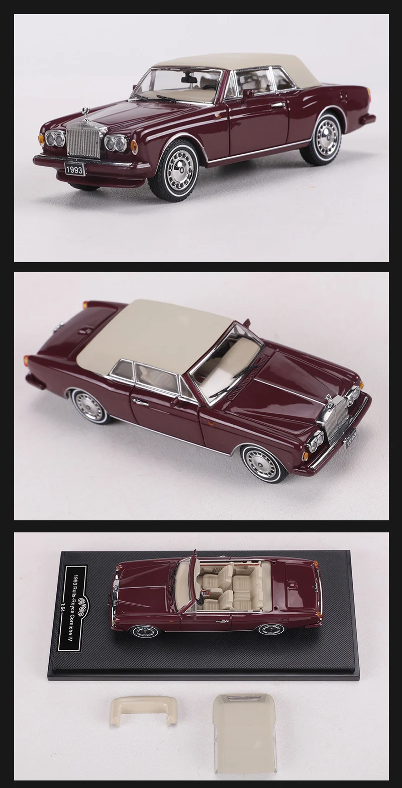 GFCC 1:64 1993 Corniche IV Convertible Car Alloy Model Car 