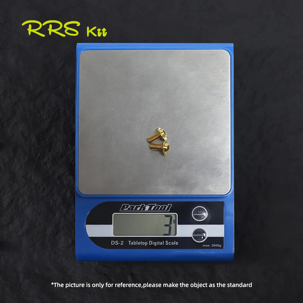 Rrskit M5*10 Titanium Alloy Bicycle Water Bottle Holder Screws Bike Kettle Holder Wear Resistant Ultralight 3g Multicolour Screw