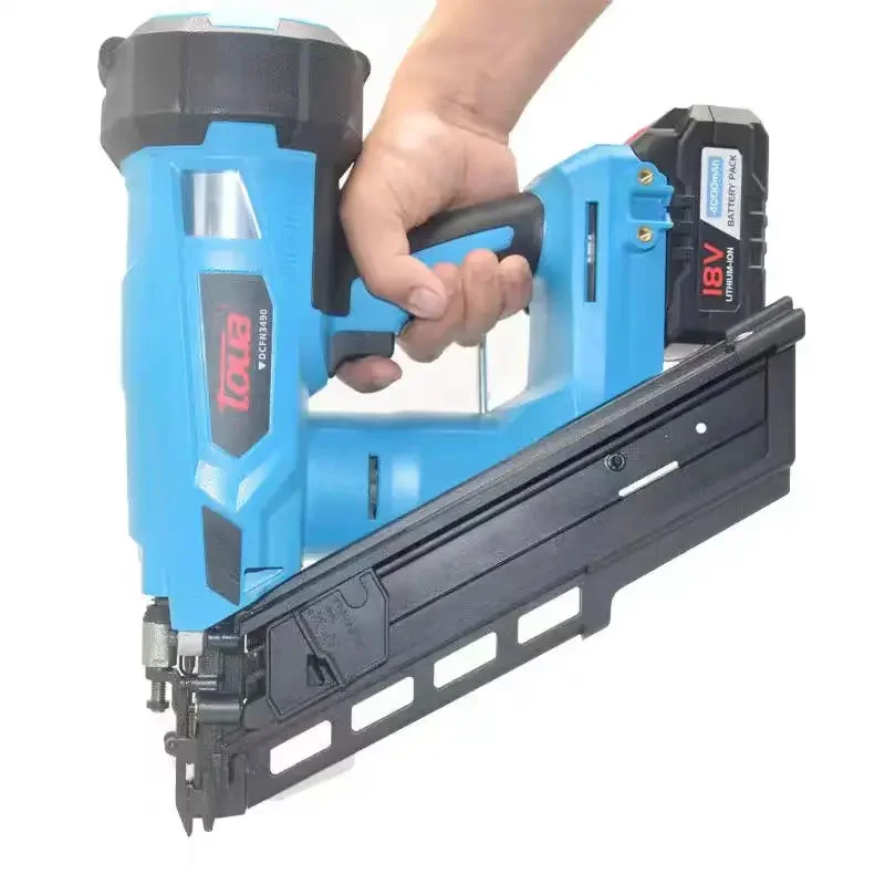 DCFN3490 21V Battery 34 Degree 2 to 3 1/2 Inch 50-90mm Heavy Duty Cordless 1st Fix Nail Gun Framing Nailer for Wood
