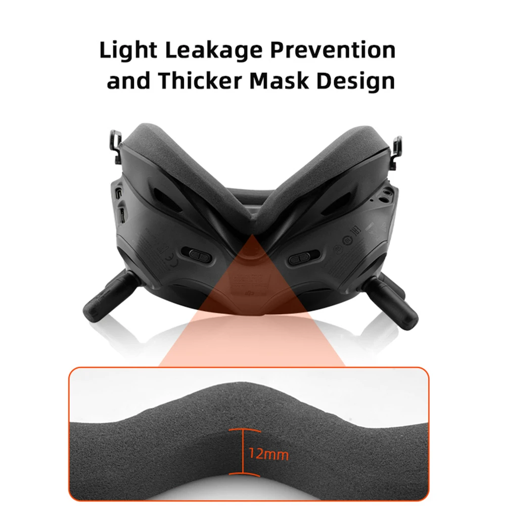 Description Picture 5 of itemDrone Glasses Eye Pad Sponge Face Plate Replacement Skin-Friendly Drone Flight Glasses Foam Eye Pad for DJI FPV Goggles V2