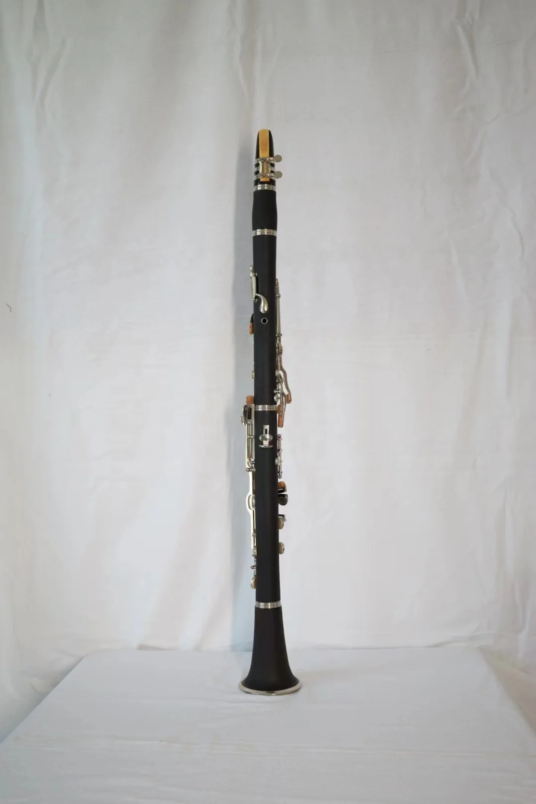 High Quality A Clarinet German Style Bekelite / Hard Rubber Body A Flat Clarinet With 18 Silver Plated Key (JCL-186)