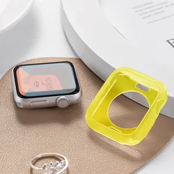 Glow - in - the - Dark Soft TPU Case for Watch, No Screen, Multiple Sizes Available (Golden Yellow)