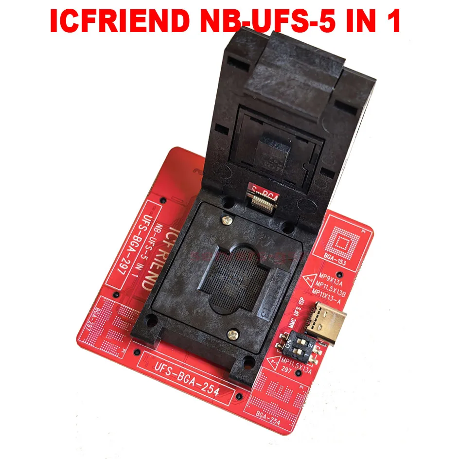 2026 신형 오리지널 NB-UFS 5 in 1(254/153/297)x 어댑터/+F64 ISP 어댑터 (F64 툴박스/미피 박스용)