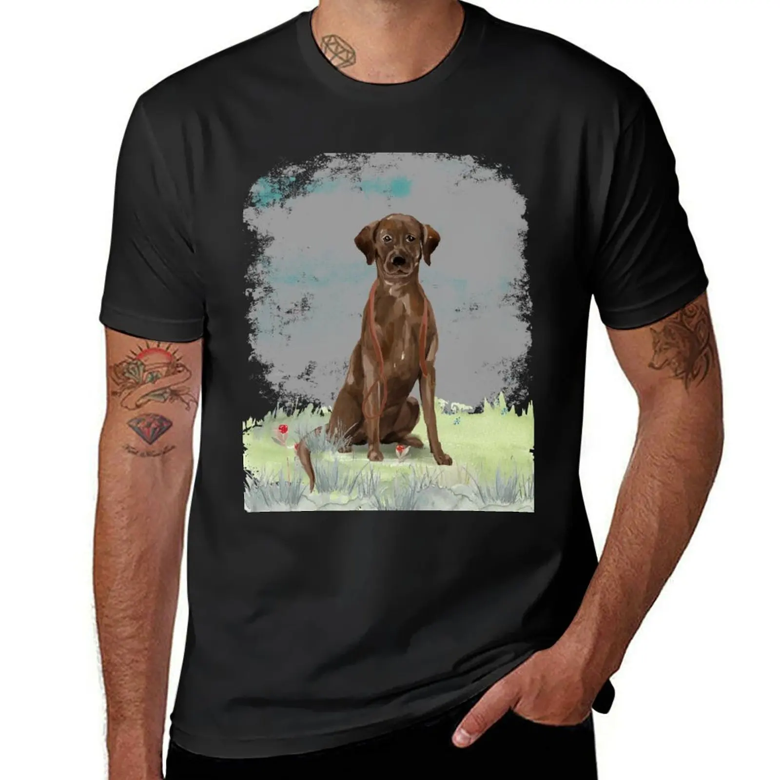 

A Pooch For You-футболки с шоколадным лабрадором, новая коллекция, винтажные мужские футболки