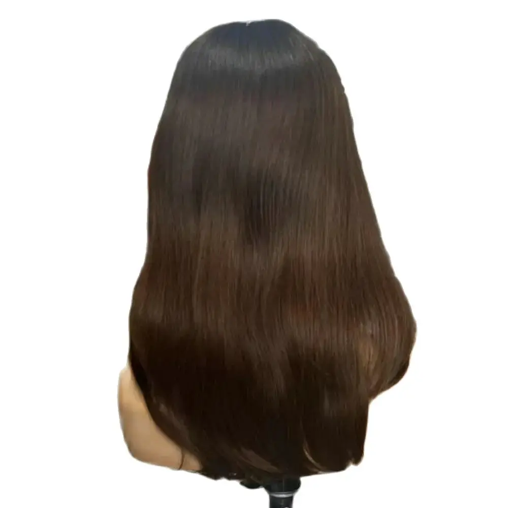 Wig For Women Chinese Cuticle Remy Human Hair Mono Top With 1/2" French Lace Front Weft Side And Back Quality Hair