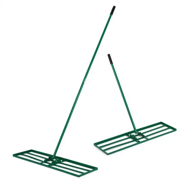 Rasenplanierer mit verstellbarem Griff, drehbarer U-Kopf für Erde und Rasen, Griff 90/175 cm, Platte 91x25 cm – Detail 6